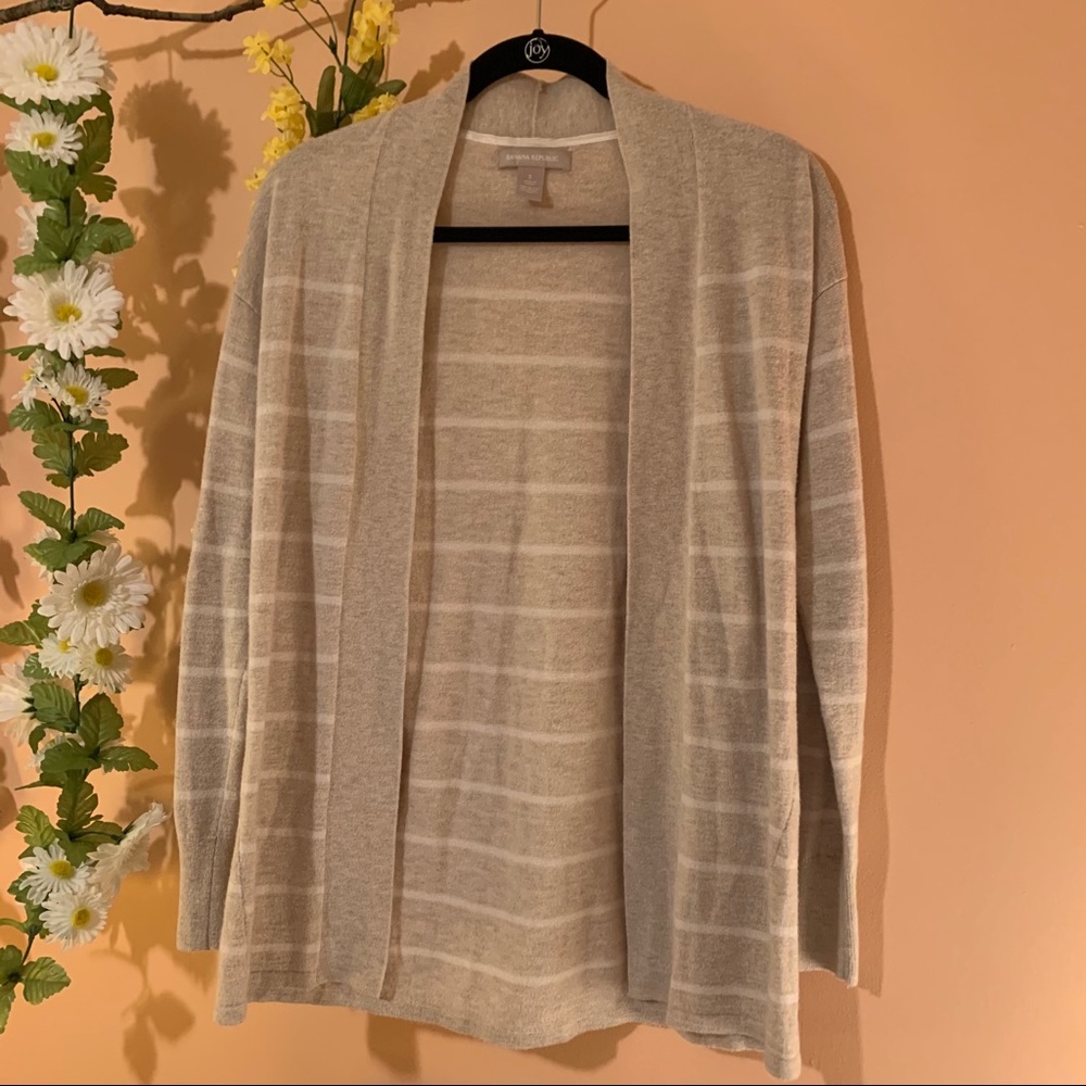 Banana Republic open striped cardigan